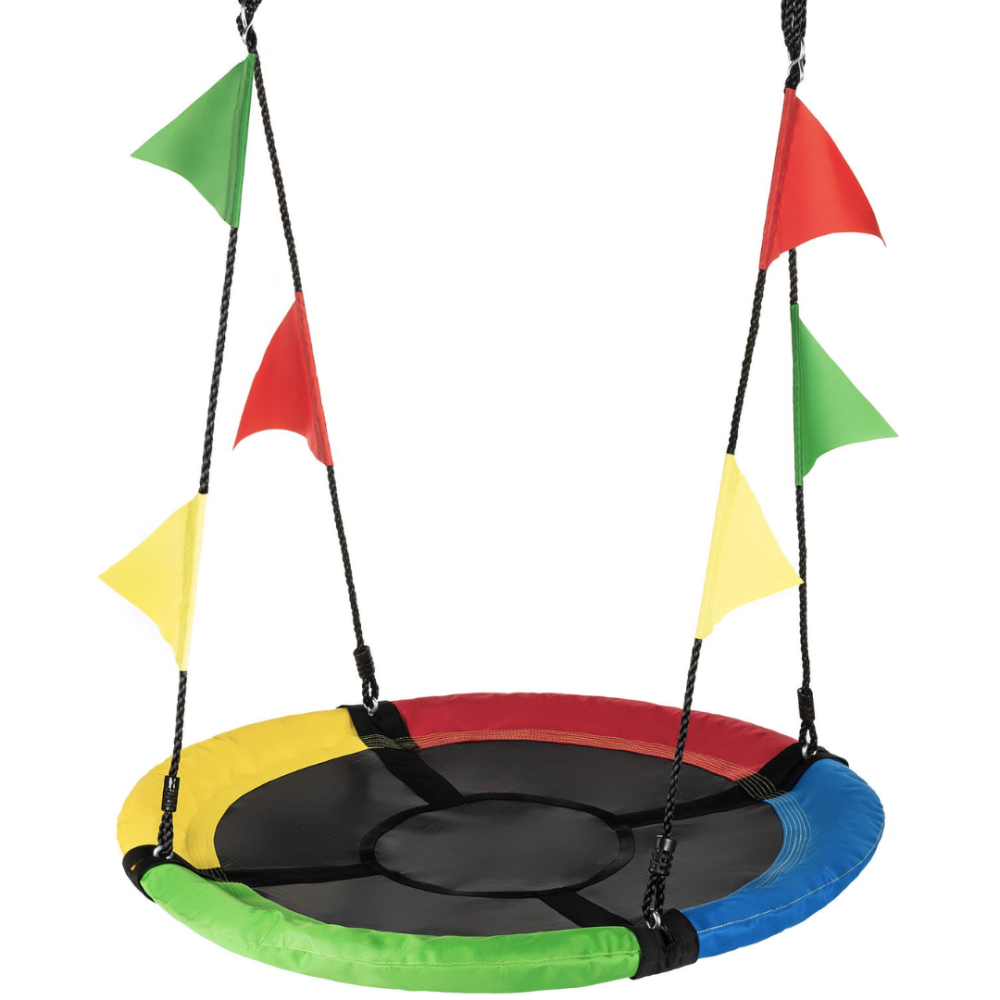 Садова гойдалка - гніздо Outtec XXL з прапорцями мультиколор Київ - фото 2
