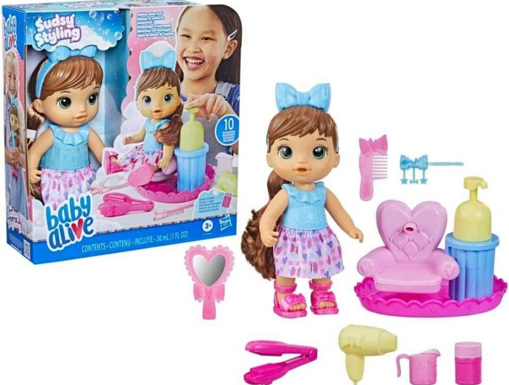 Лялька Бебі Аліве салон краси Baby Alive Sudsy Styling Brown Hair. Киев - изображение 8