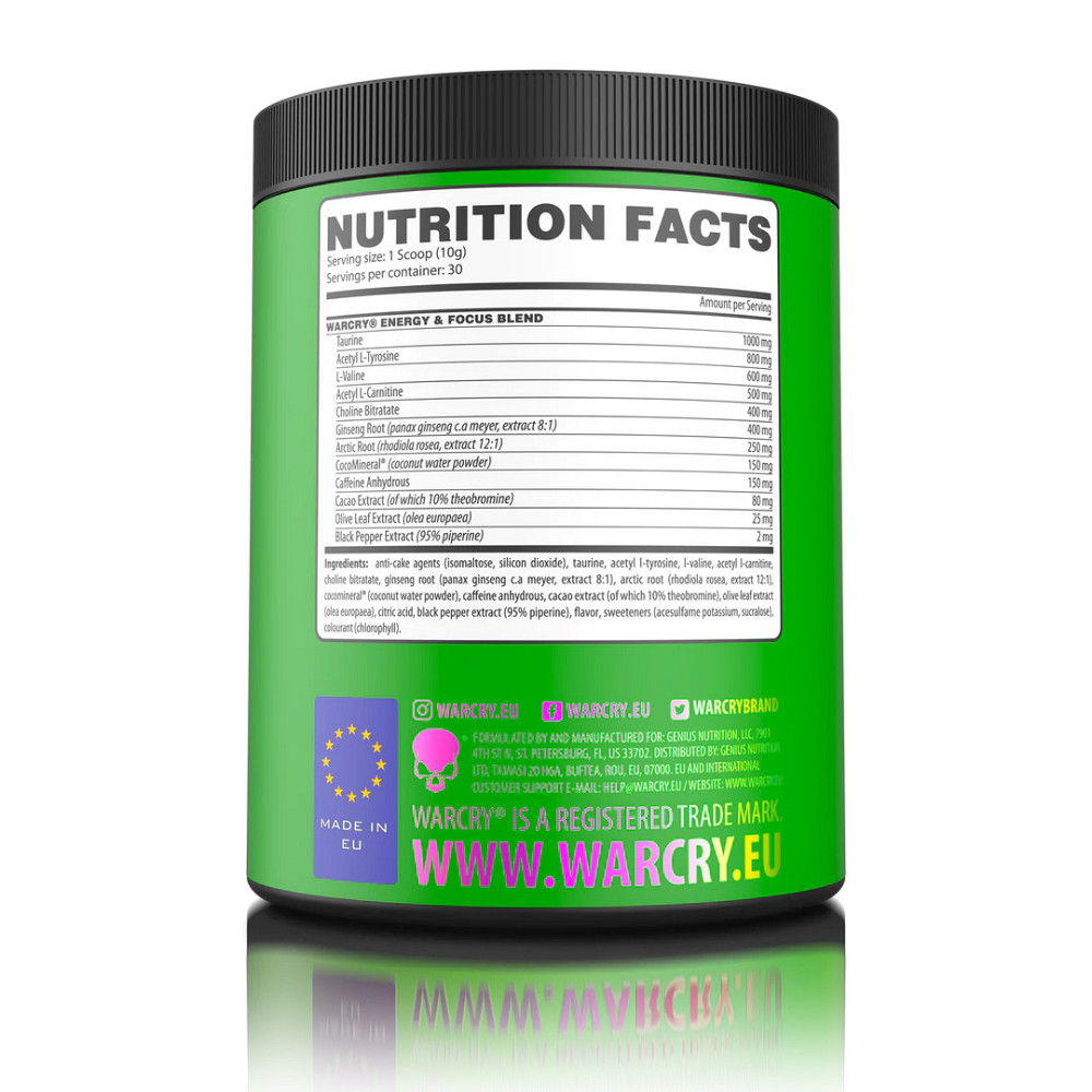 Передтренік Warcry Energy 300 g (Green Apple) Луцьк - фото 2