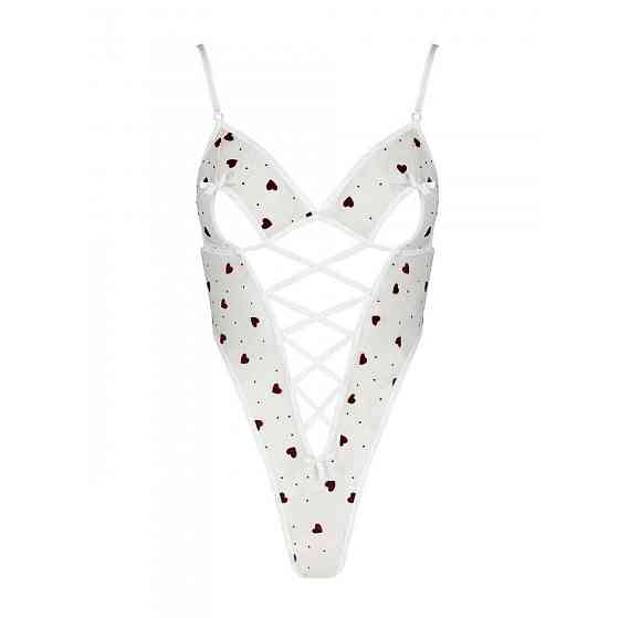 Эротическое боди с рисунком Passion LOVELIA BODY L/XL, white Sex Aura Киев