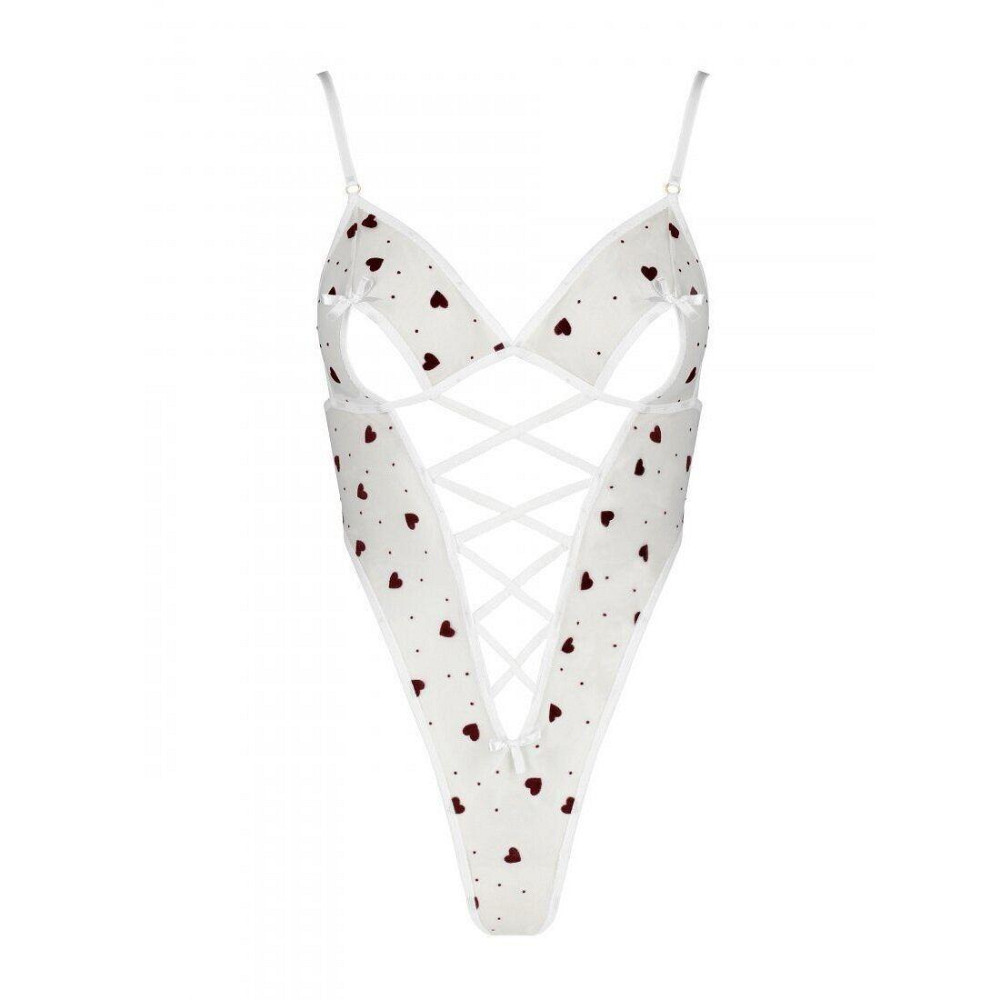 Еротичний боді з малюнком Passion LOVELIA BODY L/XL, white Sex Aura Київ - фото 5