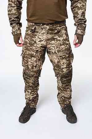 Чоловічі тактичні штани піксель для військових, ріп-стоп тканина, посилені наколінники, армійська форма Львів