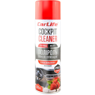 Автополироль CARLIFE Cockpit Cleaner EXTRA MAT Клубника 500мл (CF523) Винница - изображение 1