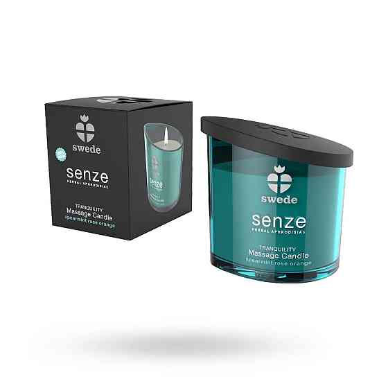 Масажна свічка - Swede Senze Tranquility Spearmint Rose Orange, 150 мл Sex Aura Київ