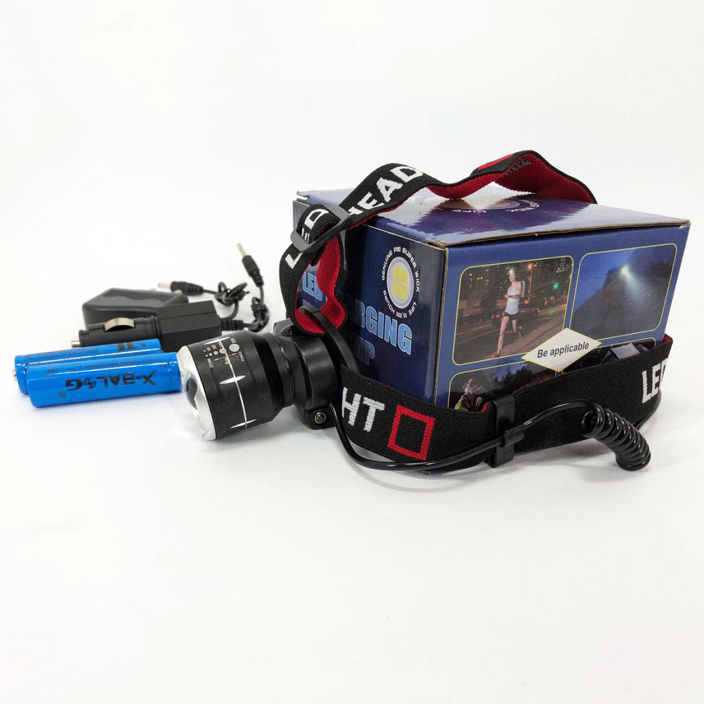 Мощный фонарик светодиодный на голову X-Balog BL-T09B-P90, Led headlamp налобный фонарь JB-95 Львов - изображение 9