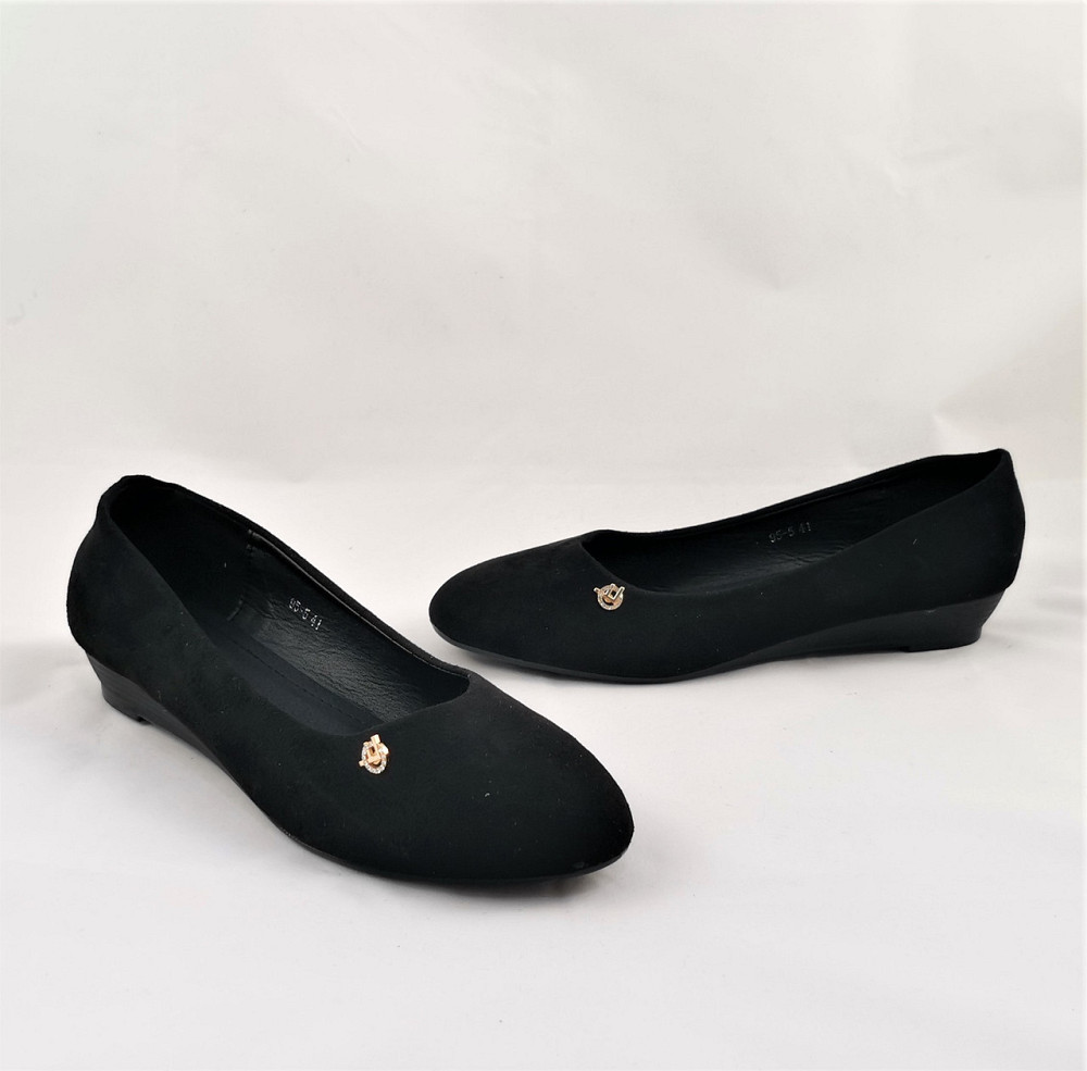 . Жіночі Балетки Чорні Мокасини Туфлі Замшеві (розміри: 41) — 5-4 Дніпро - фото 5