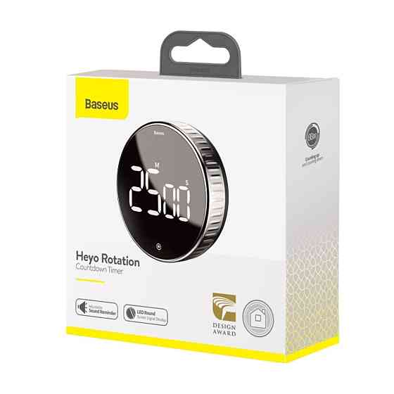 Таймер Baseus heyo rotation countdown timer Black Киев
