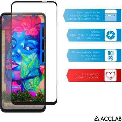 Скло захисне ACCLAB Full Glue Oppo A80 Black (1283126598883) Вінниця