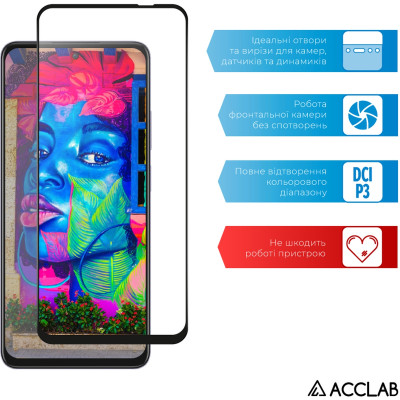 Скло захисне ACCLAB Full Glue Oppo A80 Black (1283126598883) Вінниця - фото 5
