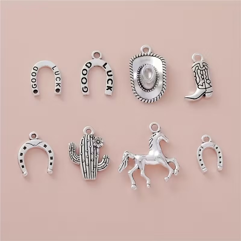 Набор подвесок 18 шт в ковбойском стиле – подковы, кактусы, лошади, аксессуары вестерн Киев - изображение 4