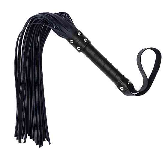 Флоггер из натуральной кожи Flirty Hard Leather - Dark Blue, BG-00003 Sex Aura Киев