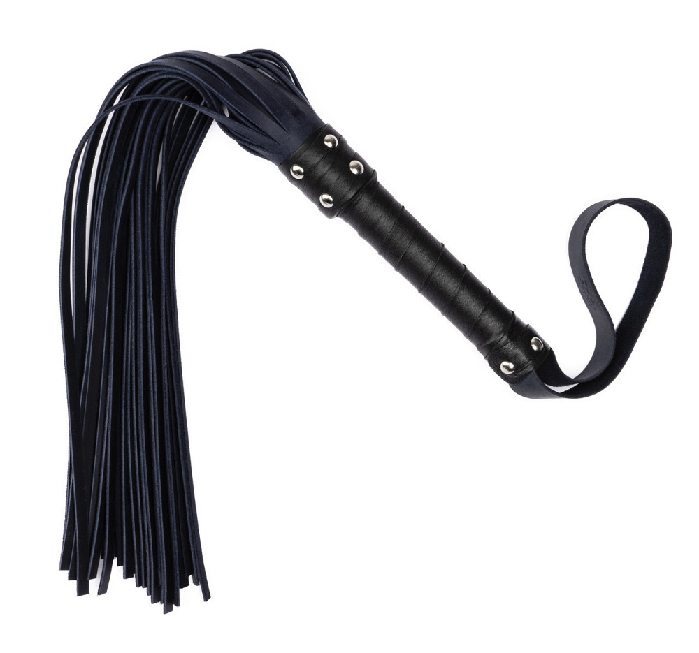 Флогер з натуральної шкіри Flirty Hard Leather - Dark Blue, BG-00003 Sex Aura Київ - фото 2