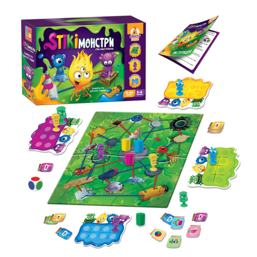 Настільна гра "Стікімонстри" Vladi Toys VT8055-35 (укр) Вінниця - фото 3