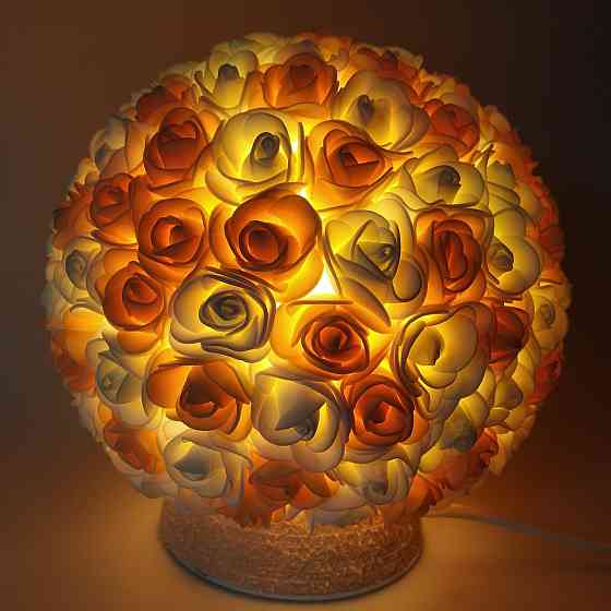 Світильник-нічник "Букет персиково-білих троянд" Дніпро