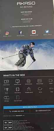Екшн-камера нова запакована з Європи AKASO BRAVE 7 LE,4K/30 кадрів в секунду 20-мегапіксельна підводна Київ