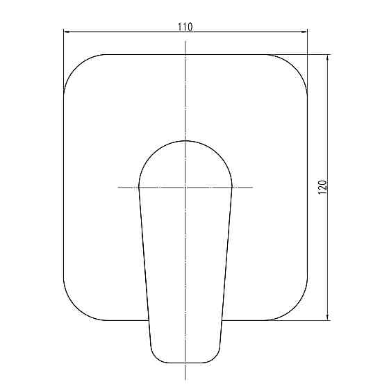 Змішувач для душу вбудований TOPAZ CAPRI TCA-15705-H43 на один вихід, без душового комплекту D35 Київ
