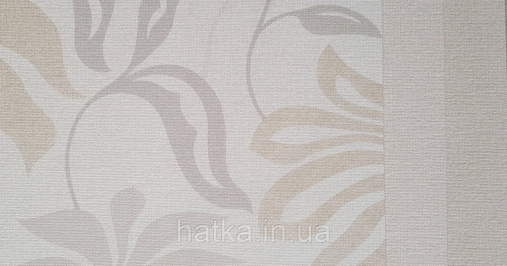 Обои виниловые на флизелине Grandeco Universe метровые листья монстеры желтые бежевые на белом Киев - изображение 2