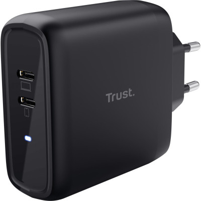 Зарядное устройство Trust Maxo 65W 2xUSB-C PD black (25380_TRUST) Винница - изображение 1
