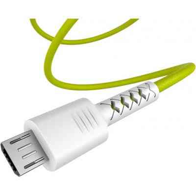 Дата кабель USB 2.0 AM to Micro 5P 1.0m Soft white/lime Pixus (4897058531176) Вінниця