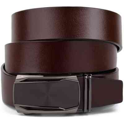 Ремень Vintage Мужской c матовой вставкой на пряжке Коричневый (20278) Винница