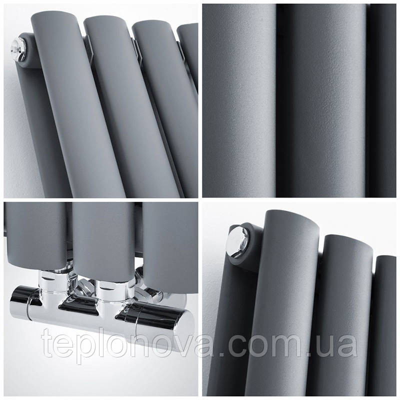 Дизайнерский радиатор IDEALE ADELE антрацит (универсальное подключение) 12 6/1800/354 Черновцы - изображение 2