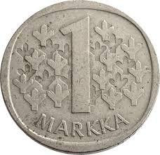 Монета 1 марка, 1969-1993 рік, Фінляндія.(БЖ) Полтава - фото 1