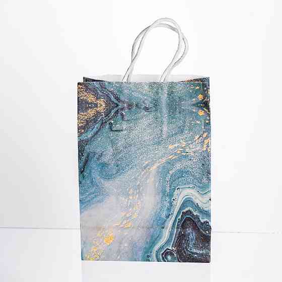 Набір подарункових пакетів з паперу 12 шт 15×8×21 см Зелений HP-10359-22GR Київ