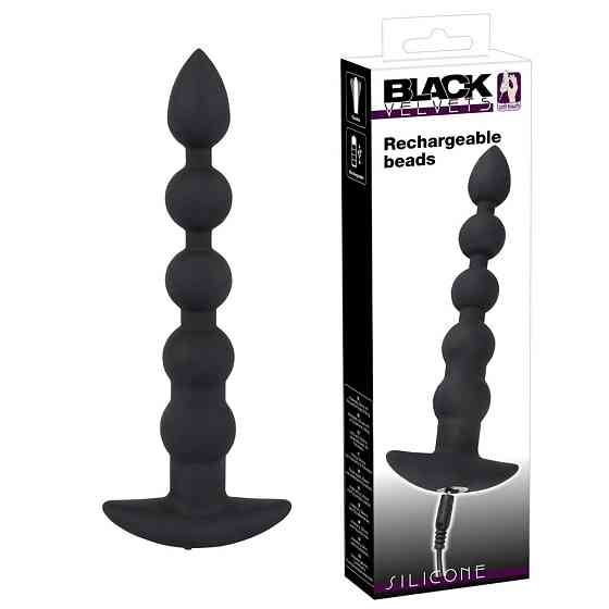 Анальный стимулятор - Black Velvets Rechargeable Beads Sex Aura Киев