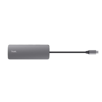 Концентратор Trust USB-C 8-in1 1xUSB-А 3.2/USB-A 2.0/2xUSB-С/HDMI/Ehernet/SD/microSD aluminium 0.15m grey (25672_TRUST) Винница - изображение 6