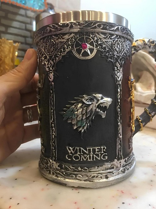 Кружка Игра престолов RESTEQ 600 мл — чашка Game of Thrones из нержавеющей стали и смолы Киев - изображение 7