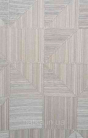 Шпалери вінілові на флізеліні AdaWall Omega1.06х10 геометрія 3д фігури смуги бежево-сірі 23209-3 Київ