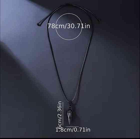 Подвеска из натурального обсидиана – энергетический кулон на шнурке Киев