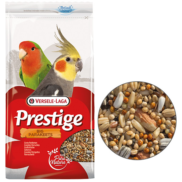 Versele-Laga Prestige Big Parakeet ВЕРСЕЛЕ-ЛАГА ПРЕСТИЖ СРЕДНИЙ ПОПУГАЙ зерновая смесь с орехами, корм для средних попугаев Киев - изображение 1