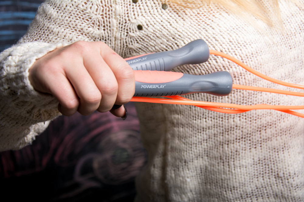 Скакалка спортивная PowerPlay 4204 Classic Jump Rope Оранжевая (2,7m.) Киев - изображение 9