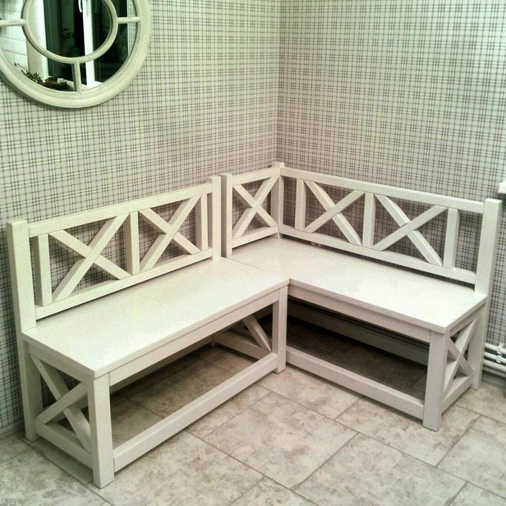 Угловая кухонная скамейка 