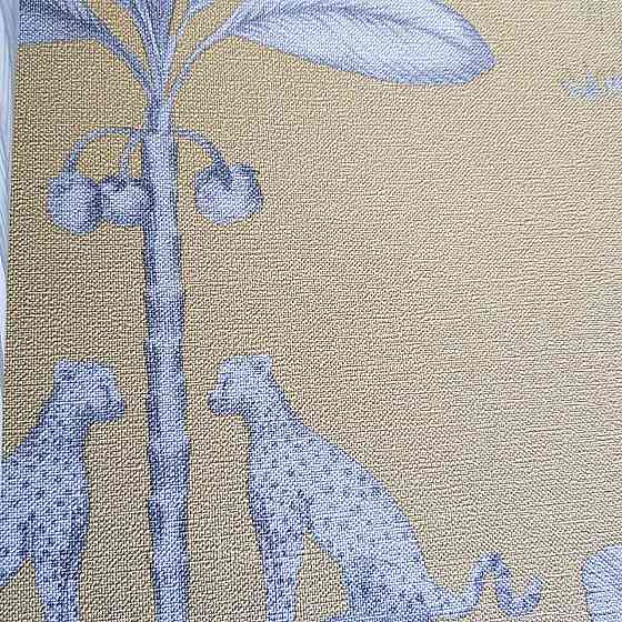 Шпалери флізелінові BN Doodleedo 0,53 х 10 м дитячі саванна слони, тигри поні пальми гірчичні Київ