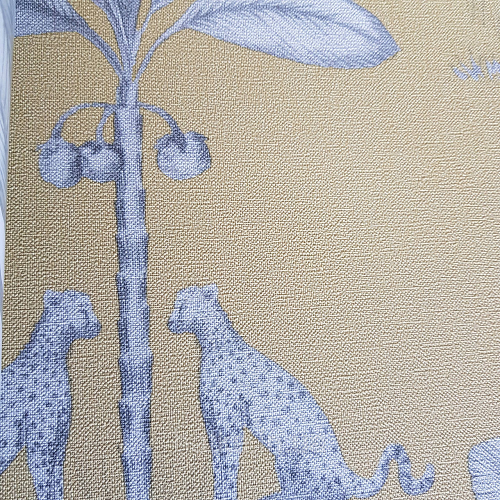 Шпалери флізелінові BN Doodleedo 0,53 х 10 м дитячі саванна слони, тигри поні пальми гірчичні Київ - фото 3