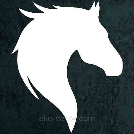 Декоративное настенное Панно «Лошадь», Декор на стену 50*42 см, Белый Киев