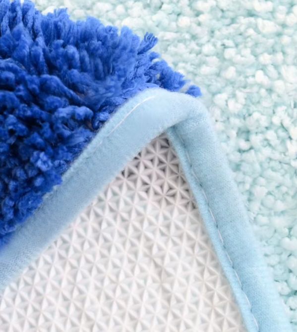 Коврик для ванной и душа коврик для ног в ванную комнату,микрофибра,атискользящий 40х60 см,синий с узором Каменец-Подольский - изображение 6