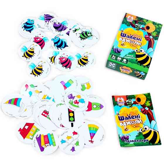 Дитяча настільна гра "Шалені бджоли" VT8077-06, 54 фішки, правила гри Вінниця
