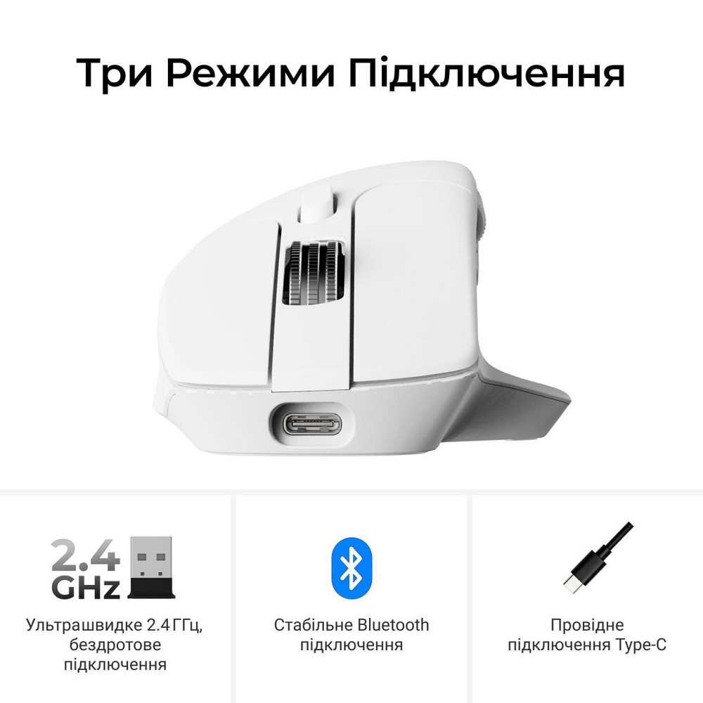 Миша бездротова Keychron M6S WL White (M6S-B72) ( 20728 ) Харьков - изображение 9