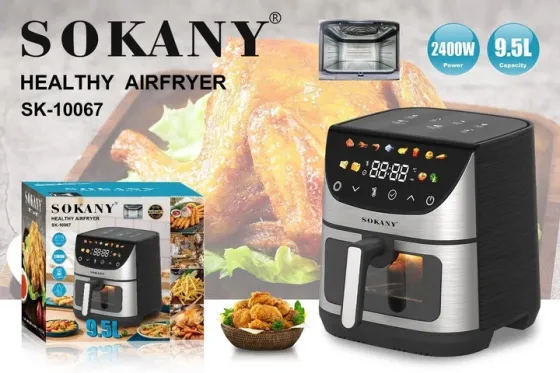 Аерофритюрниця SK-10067 2400Вт, 10л, 80–200°C, таймер 60 хв, захист, антипригарний, без масла Одеса