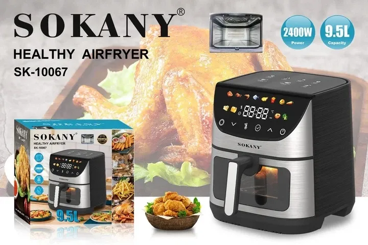 Аерофритюрниця SK-10067 2400Вт, 10л, 80–200°C, таймер 60 хв, захист, антипригарний, без масла Одеса - фото 1