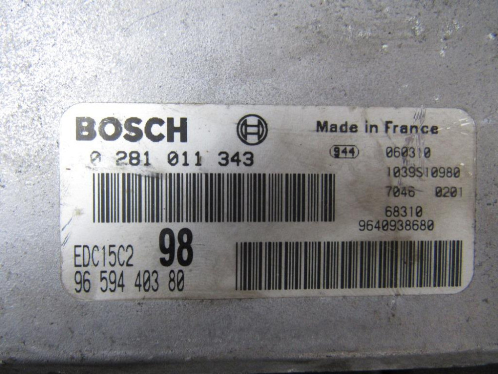 Блок керування двигуном Fiat Scudo 2.0 1996-2006 (0281011343) Ковель - фото 3