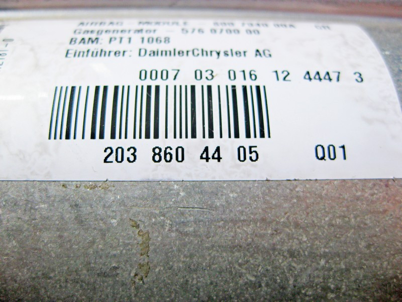 Mercedes-Benz  A2038604405 Подушка безпеки переднього пасажира в панель приладів - торпеду C-Class W203 Одеса - фото 3