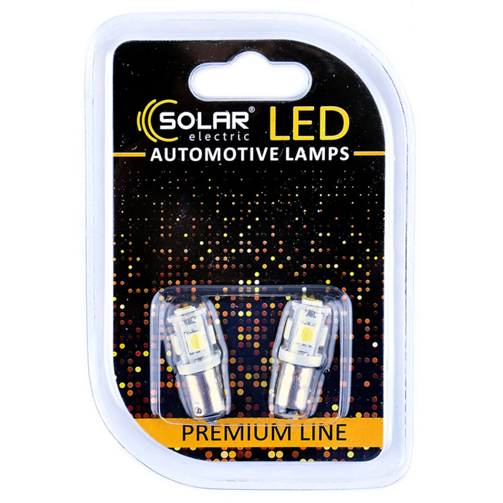 LED автолампа Solar 24V T8.5 BA9s 5SMD white, 2шт Киев - изображение 1