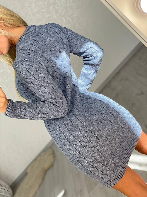 Женское стильное вязаное платье туника зигзаг.  42-48р. Київ - фото 6