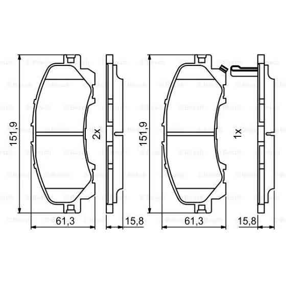 Гальмівні колодки Bosch дискові передні NISSAN/INFINITI X-Trail/Q50/Q60"F 0986494821 Харків