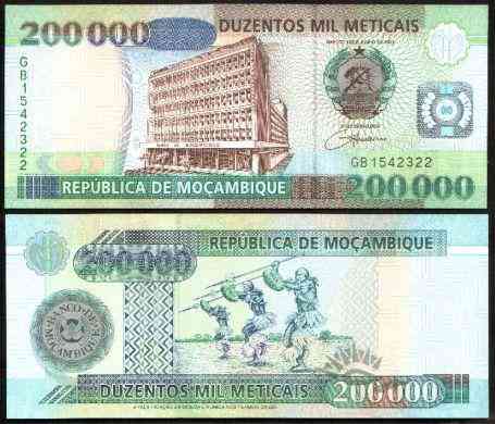 Мозамбик / Mozambique 200000 Meticais 2003 Pick 141 UNC Полтава