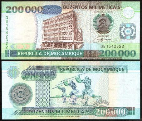 Мозамбик / Mozambique 200000 Meticais 2003 Pick 141 UNC Полтава - изображение 1
